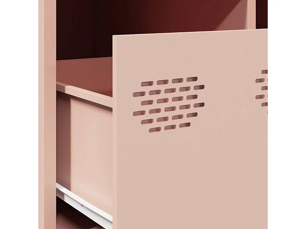 Salontafel 101,5x50x43,5 cm koudgewalst staal roze