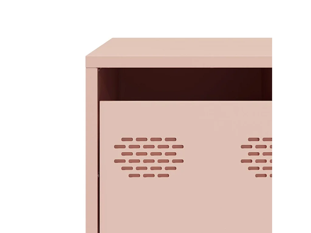 Salontafel 101,5x50x43,5 cm koudgewalst staal roze