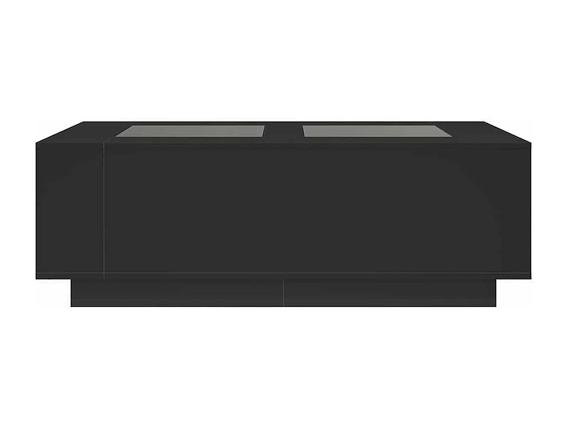 Table basse avec LED infini noir 116x69x40 cm