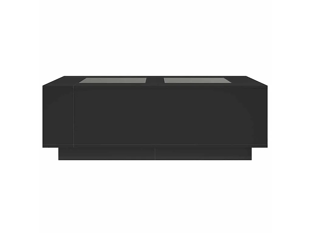 Table basse avec LED infini noir 116x69x40 cm