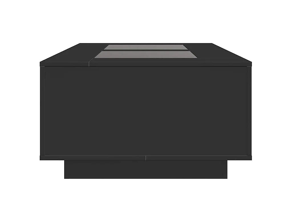 Table basse avec LED infini noir 116x69x40 cm