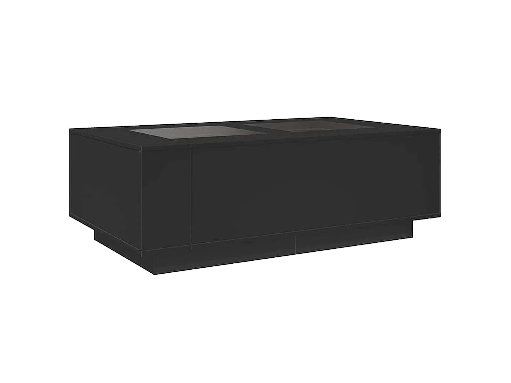 Table basse avec LED infini noir 116x69x40 cm