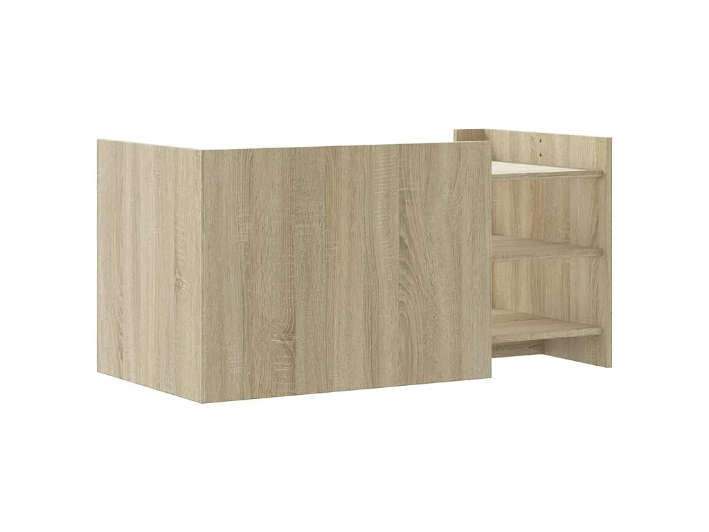 Table basse chêne sonoma 100x50x50 cm bois d'ingénierie