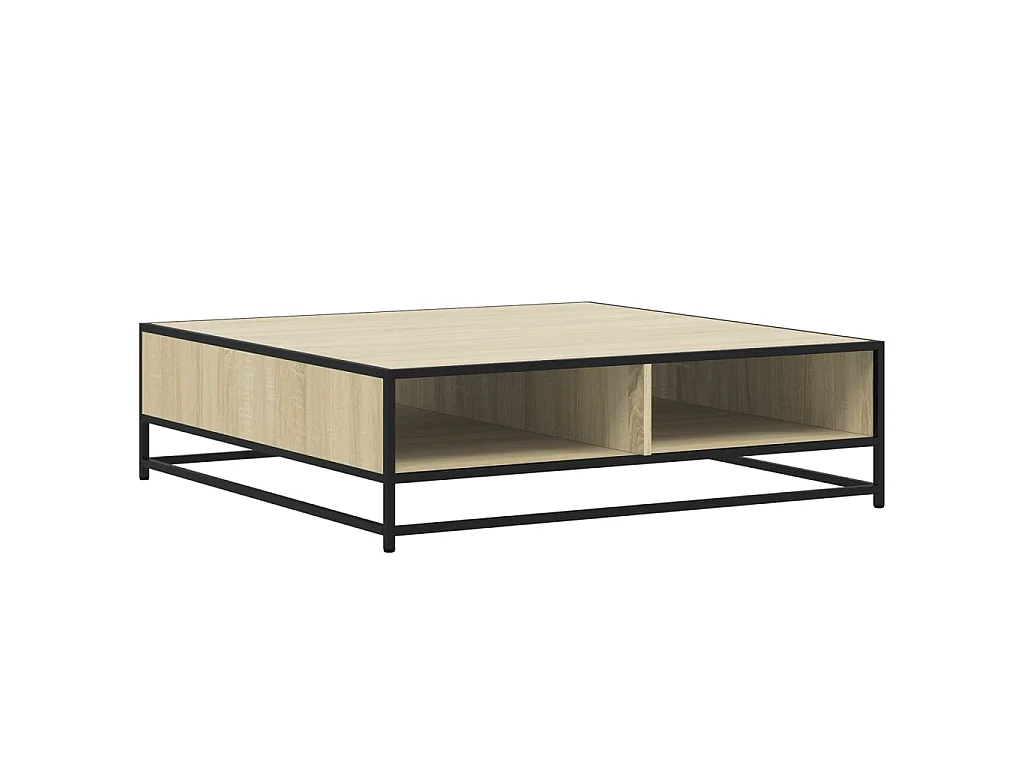 Couchtisch Sonoma-Eiche 100x100x30 cm Holzwerkstoff und Metall