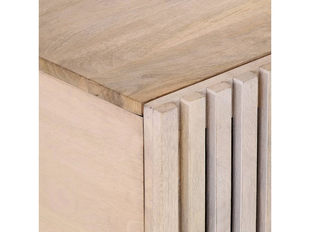 Couchtisch Weiß 100x55x40 cm Massivholz Mango