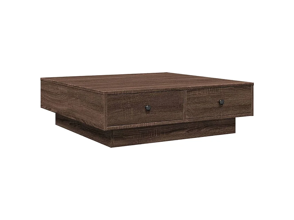 Couchtisch Braun Eichen-Optik 90x90x28 cm Holzwerkstoff
