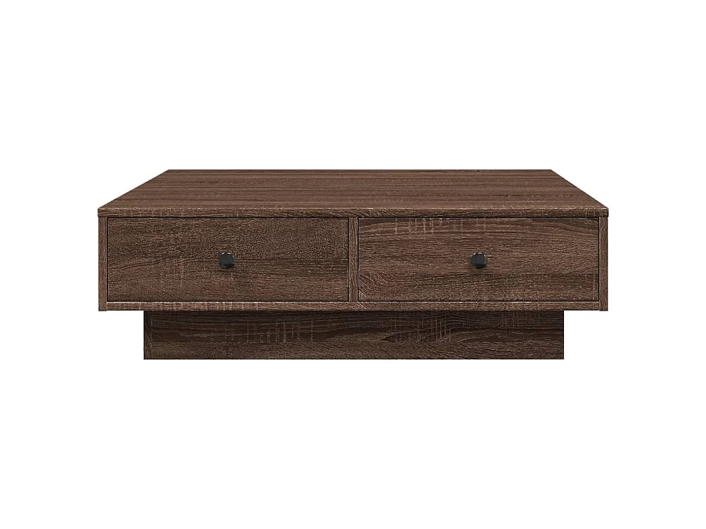 Couchtisch Braun Eichen-Optik 90x90x28 cm Holzwerkstoff