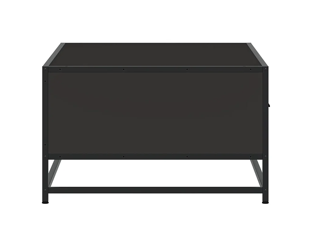 Table basse noir 90x57x35 cm bois d'ingénierie et métal