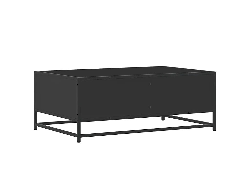 Table basse noir 90x57x35 cm bois d'ingénierie et métal
