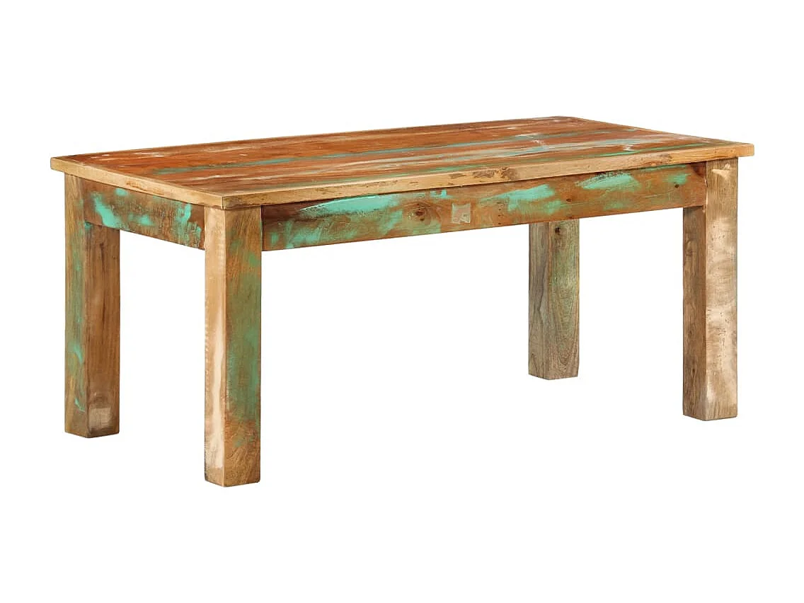 Table basse 100x55x45 cm bois de récupération massif