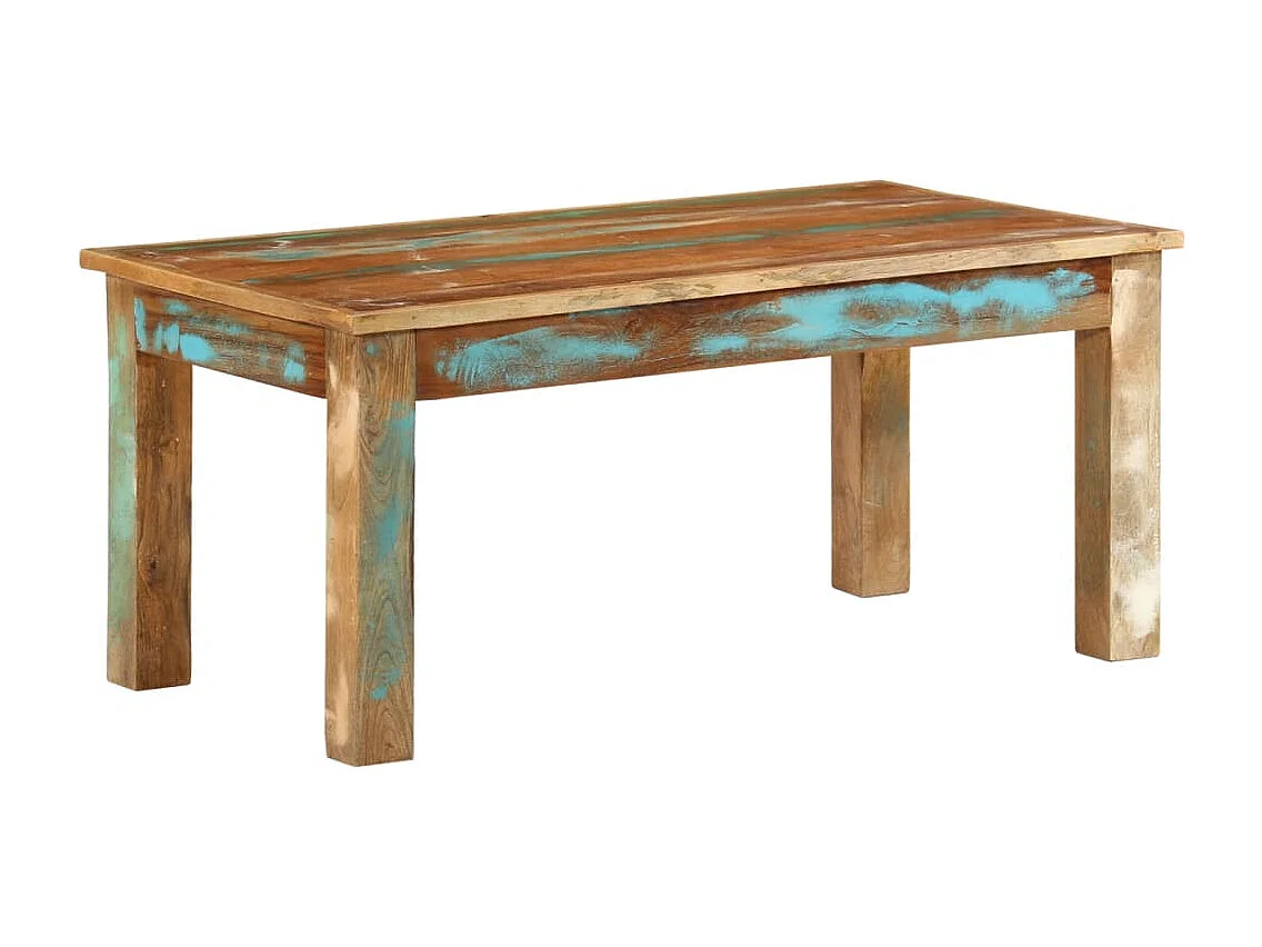 Table basse 100x55x45 cm bois de récupération massif
