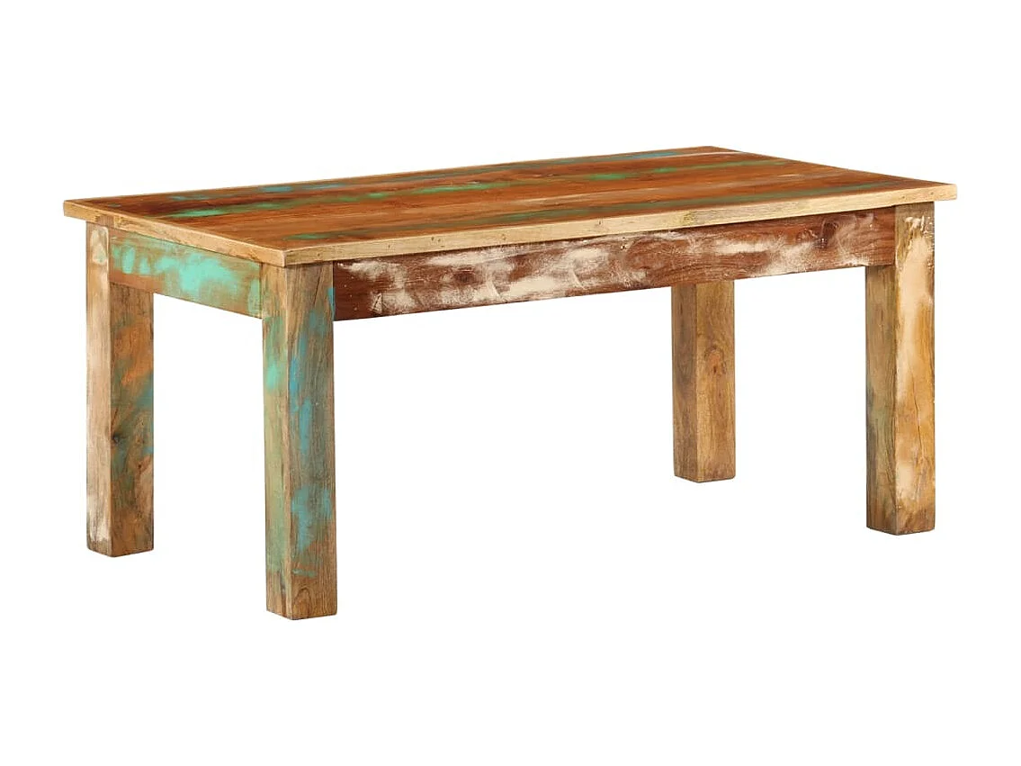 Table basse 100x55x45 cm bois de récupération massif