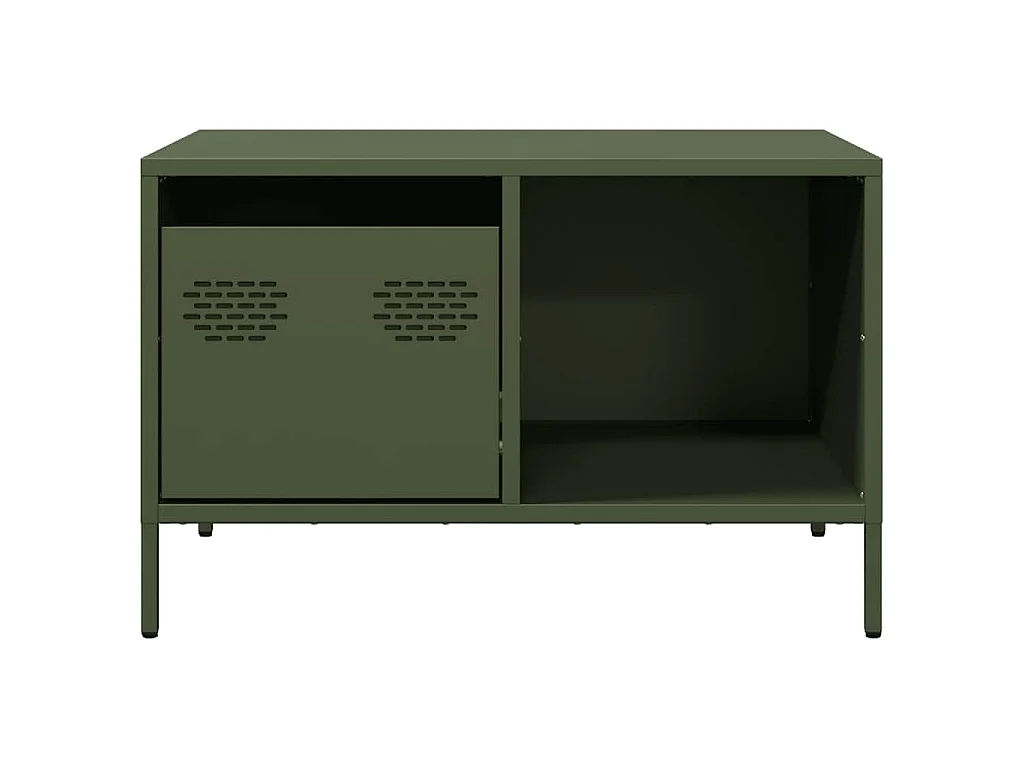 Salontafel 68,5x50x43,5 cm koudgewalst staal olijfgroen