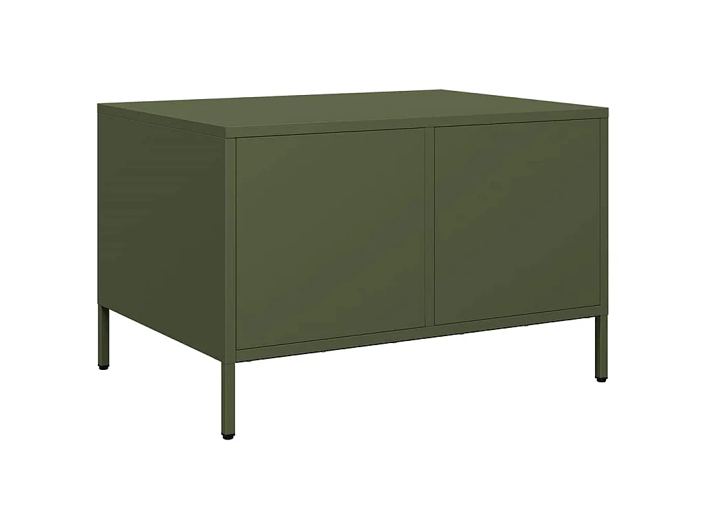 Salontafel 68,5x50x43,5 cm koudgewalst staal olijfgroen