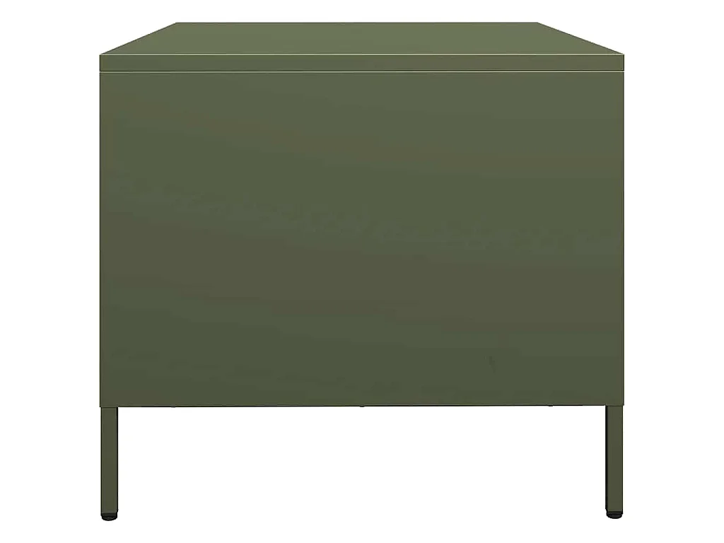 Table basse vert olive 68,5x50x43,5 cm acier laminé à froid