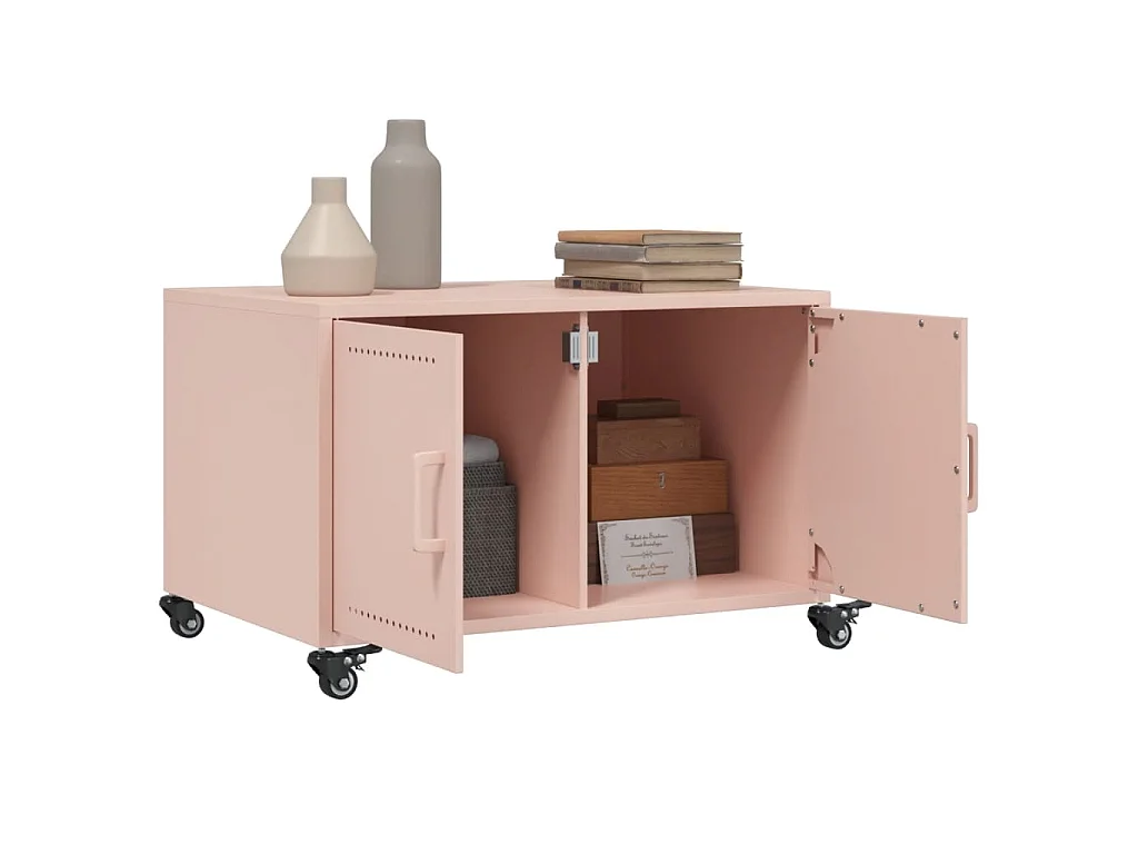 Couchtisch Rosa 68x50x43,5 cm Stahl