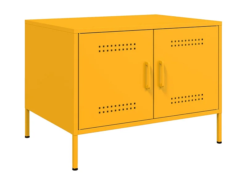 Couchtisch Senfgelb 68x50x50,5 cm Stahl