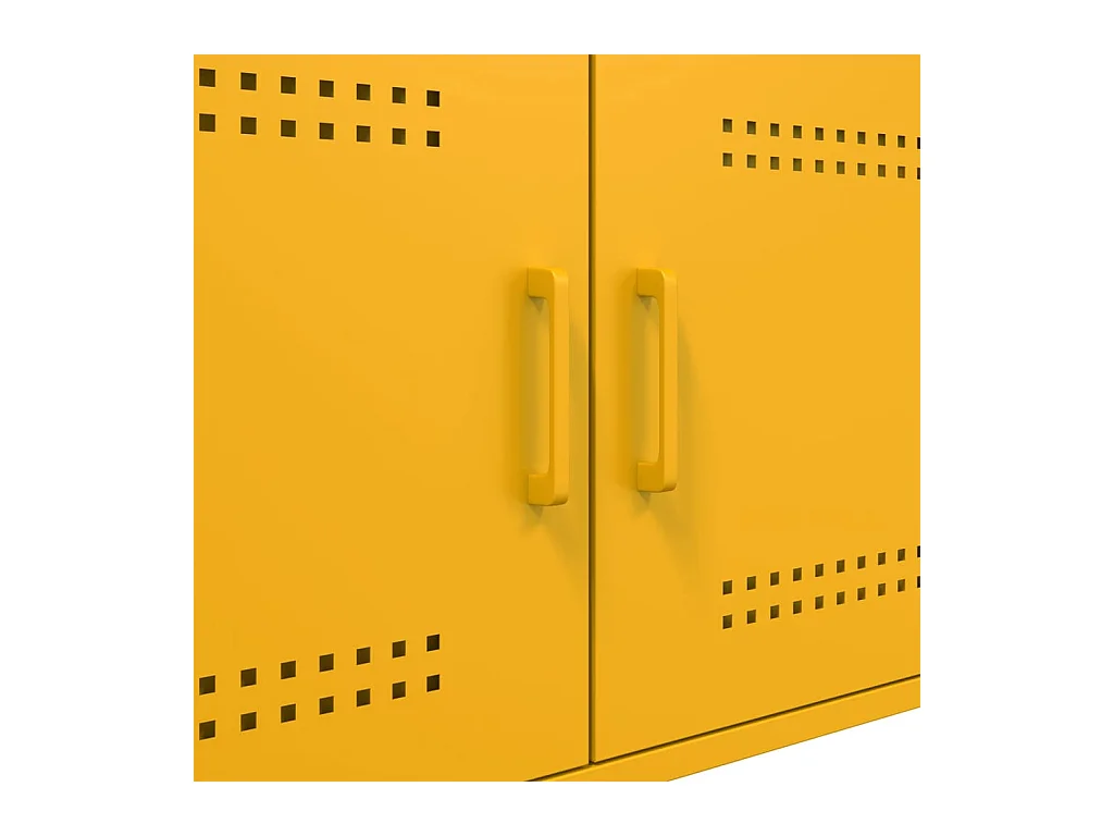 Table basse jaune moutarde 68x50x50,5 cm acier