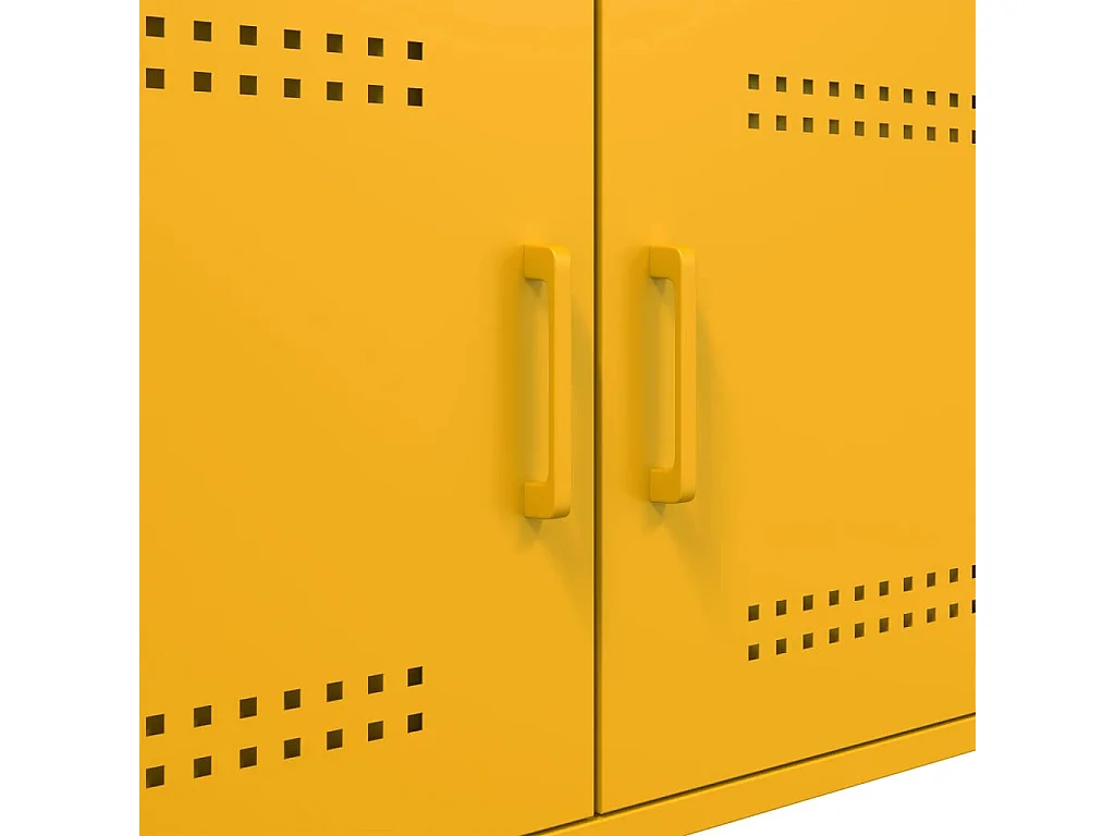 Table basse jaune moutarde 68x50x50,5 cm acier