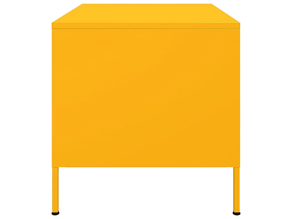 Table basse jaune moutarde 68x50x50,5 cm acier