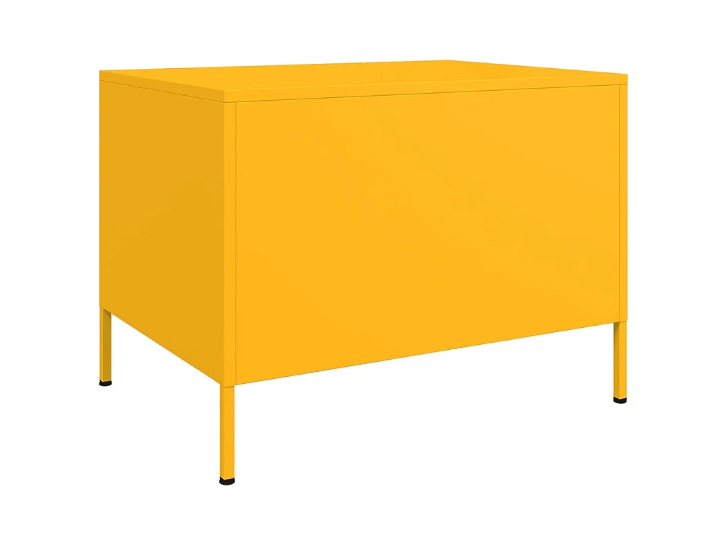 Table basse jaune moutarde 68x50x50,5 cm acier