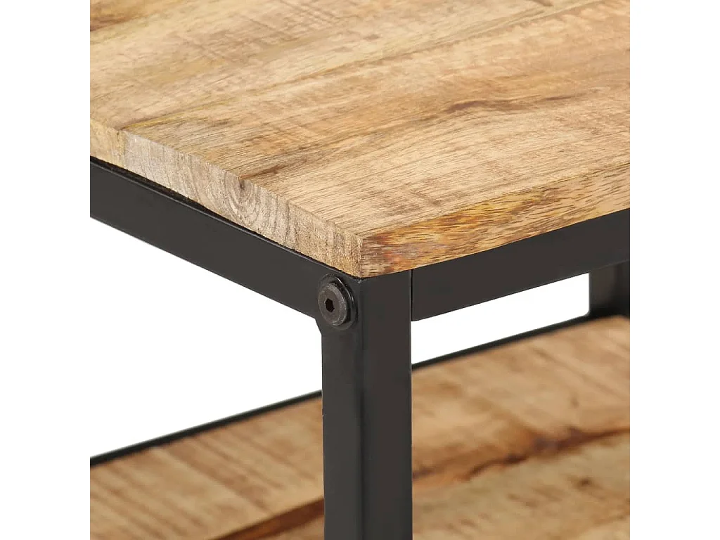 Mesa de centro 55x55x45 cm madeira de mangueira áspera maciça