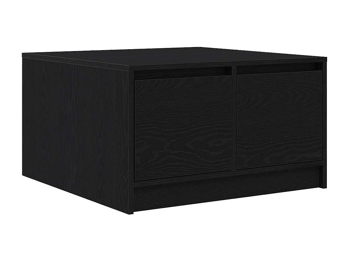 Mesa de centro con cajones roble negro 70,5x70x40 cm