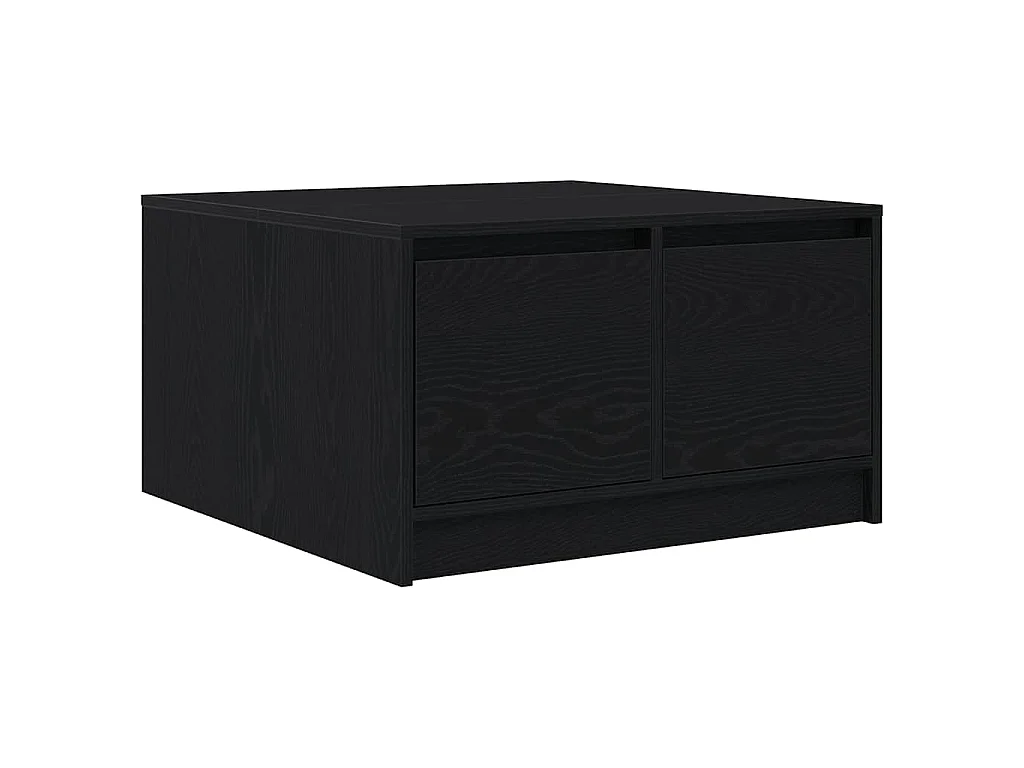 Salontafel met lades 70,5x70x40 cm zwart eikenkleurig