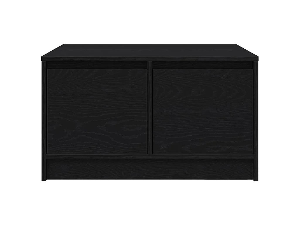 Salontafel met lades 70,5x70x40 cm zwart eikenkleurig