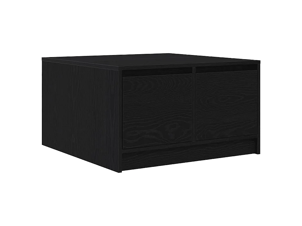 Salontafel met lades 70,5x70x40 cm zwart eikenkleurig