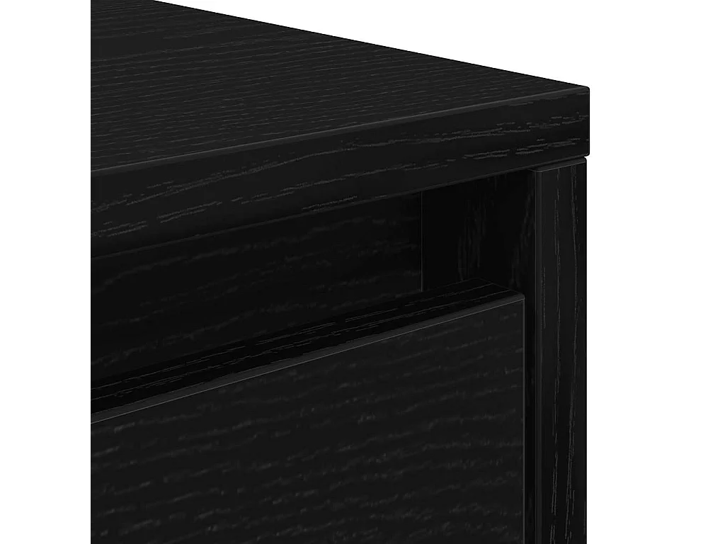 Salontafel met lades 70,5x70x40 cm zwart eikenkleurig