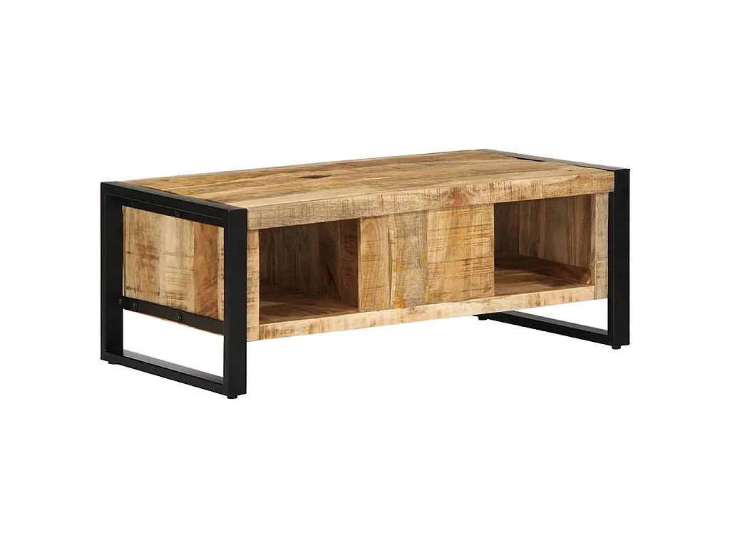 Table basse 90x50x36 cm bois de manguier massif brut