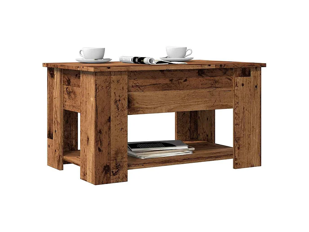 Mesa de centro 79x49x41 cm derivados madeira madeira velha