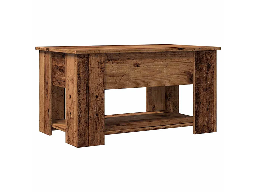 Mesa de centro 79x49x41 cm derivados madeira madeira velha