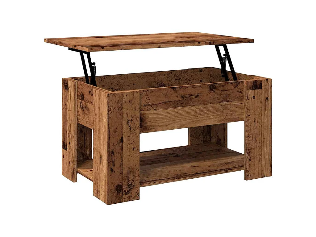 Mesa de centro 79x49x41 cm derivados madeira madeira velha