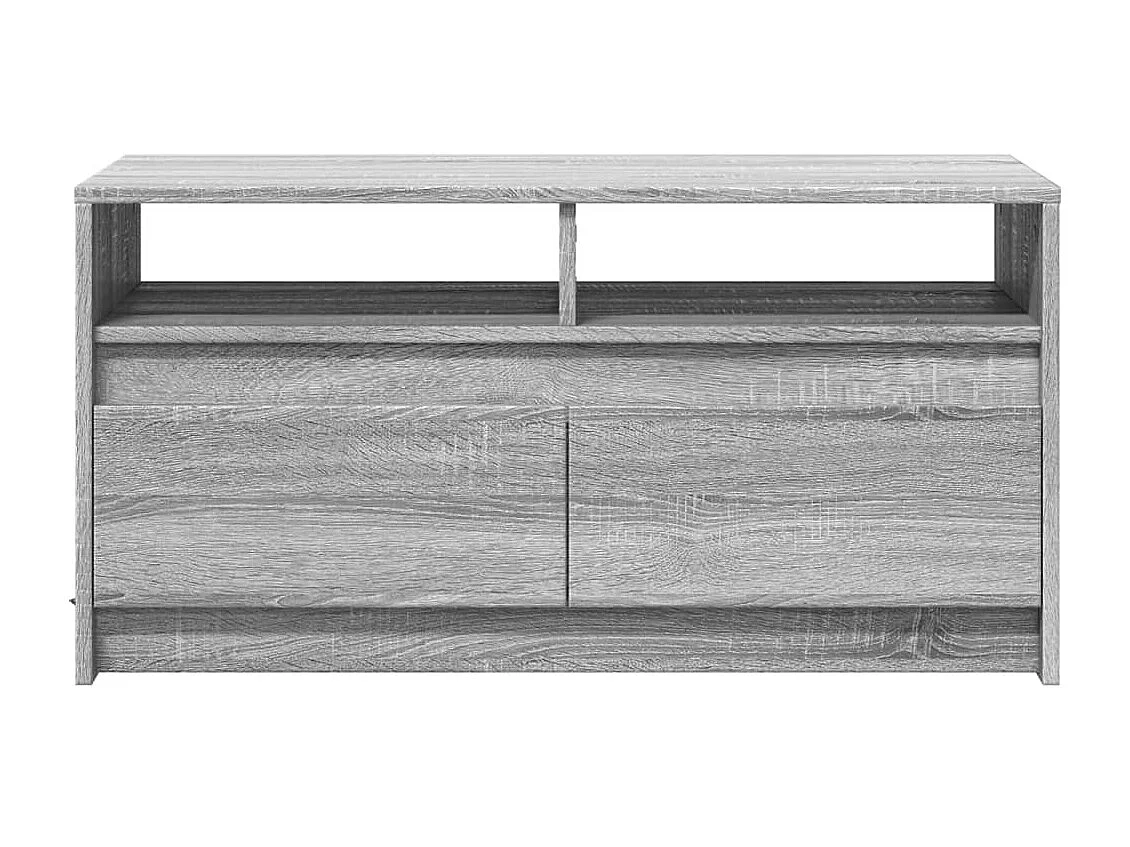 LED-Couchtisch Grau Sonoma Holzwerkstoff