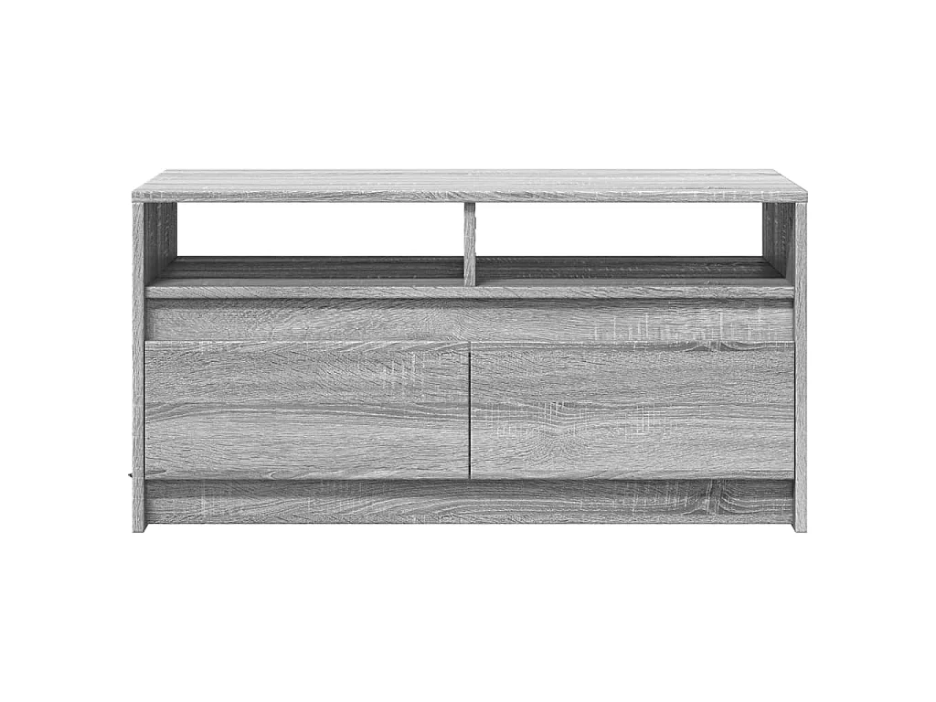 Tavolino da Salotto con Luci LED Grigio Sonoma in Truciolato