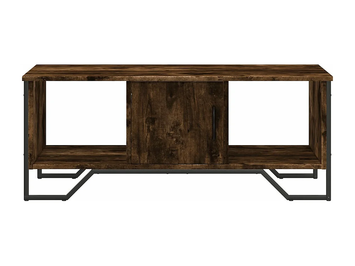 Table basse chêne fumé 100x51x40 cm bois d'ingénierie