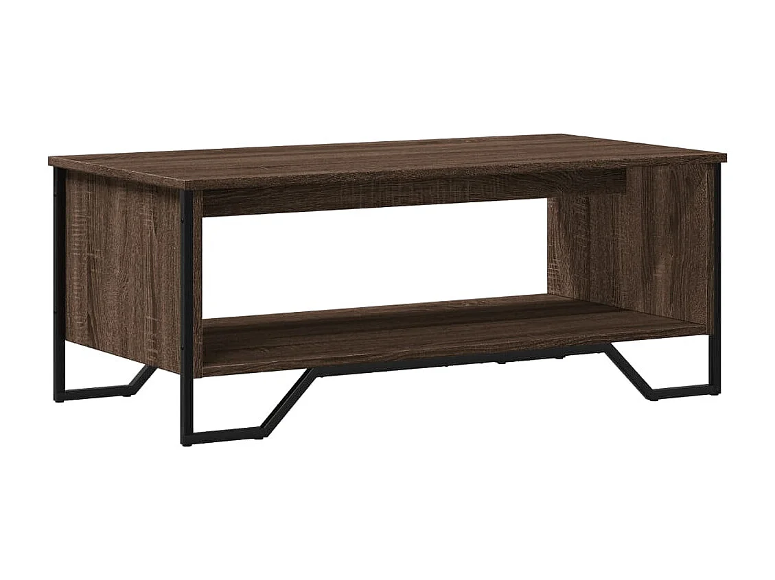 Tavolino Salotto Rovere Marrone 100x51x40 cm Legno Multistrato