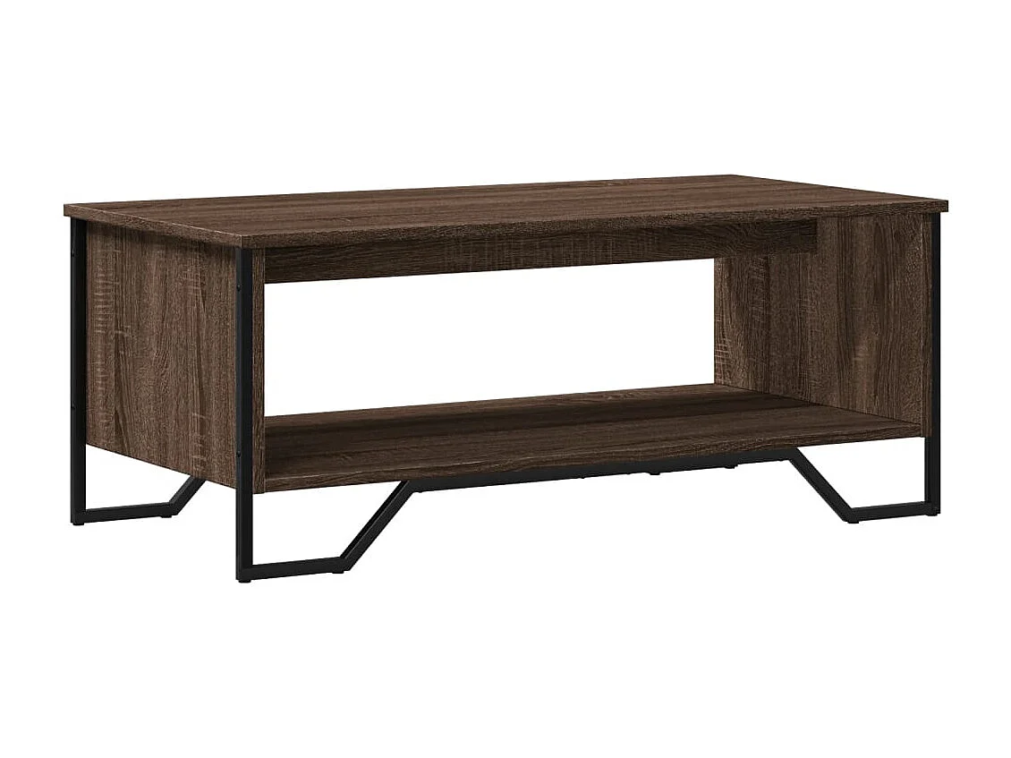 Tavolino Salotto Rovere Marrone 100x51x40 cm Legno Multistrato