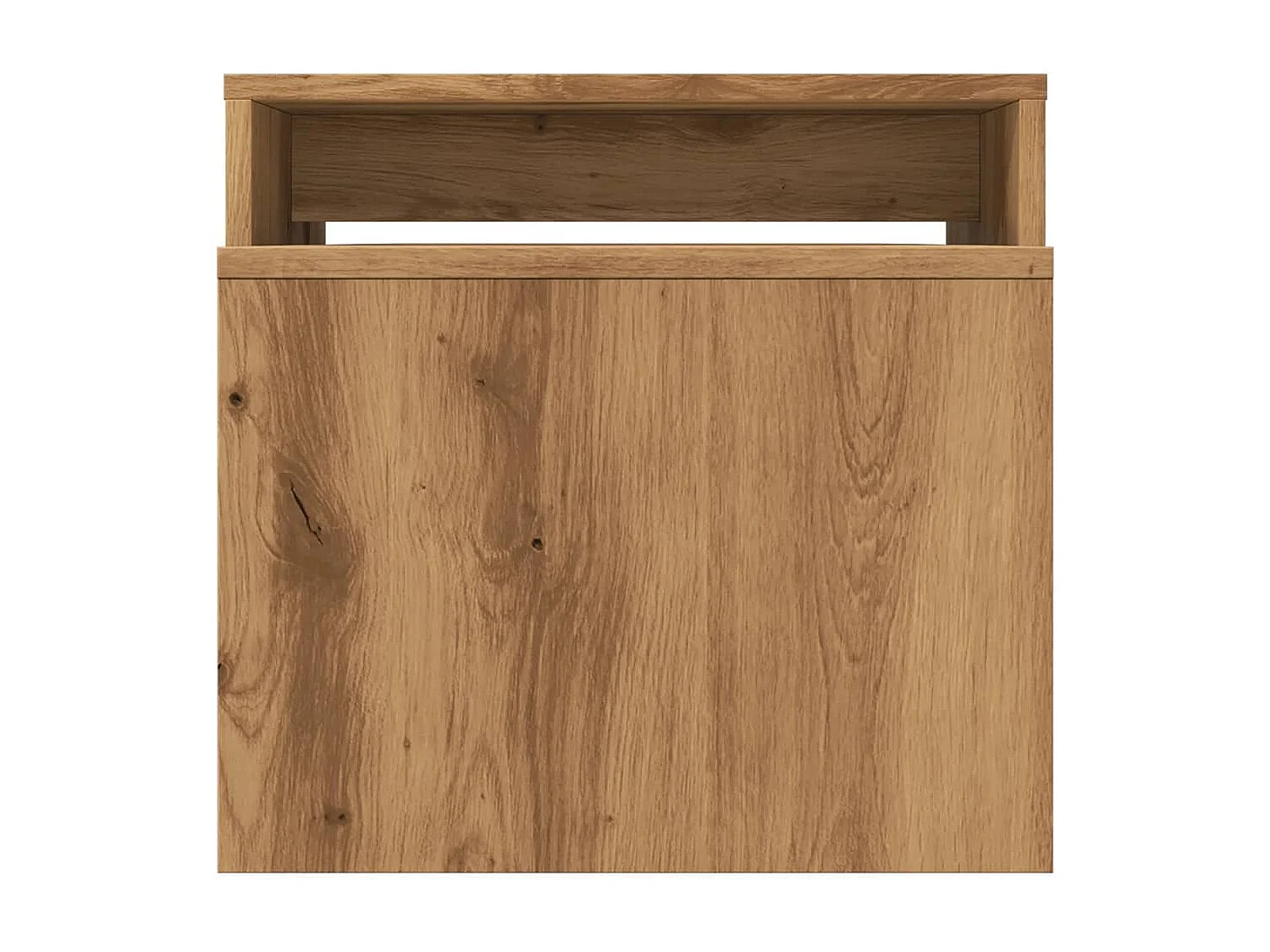 Table basse chêne artisanal 100x48x40 cm bois d'ingénierie