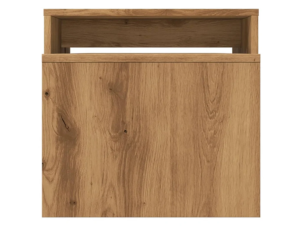 Table basse chêne artisanal 100x48x40 cm bois d'ingénierie