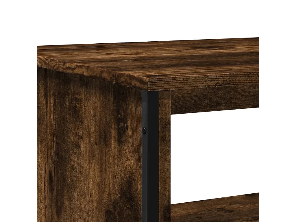 Tavolino da Salotto Rovere Fumo 75x51x40cm in Legno Multistrato