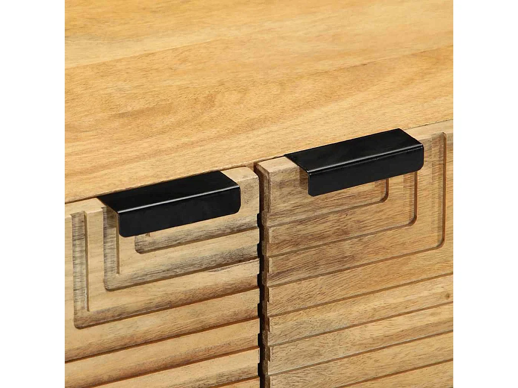 Table basse marron 80x50x40 cm bois de manguier massif