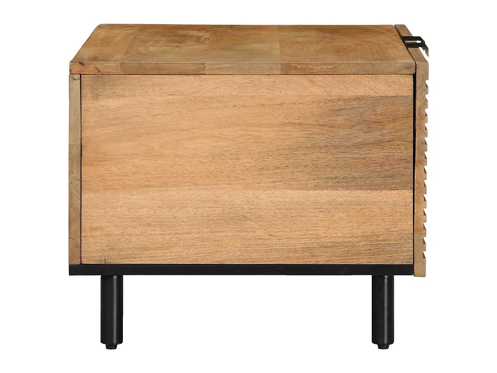 Mesa de centro marrón 80x50x40 cm madera maciza mango