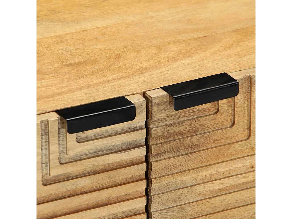 Mesa de centro marrón 80x50x40 cm madera maciza mango