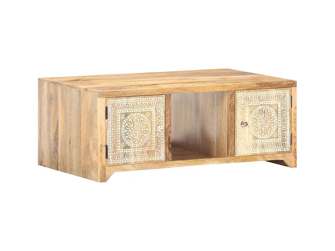 Table basse 90x50x35 cm Bois solide de manguier