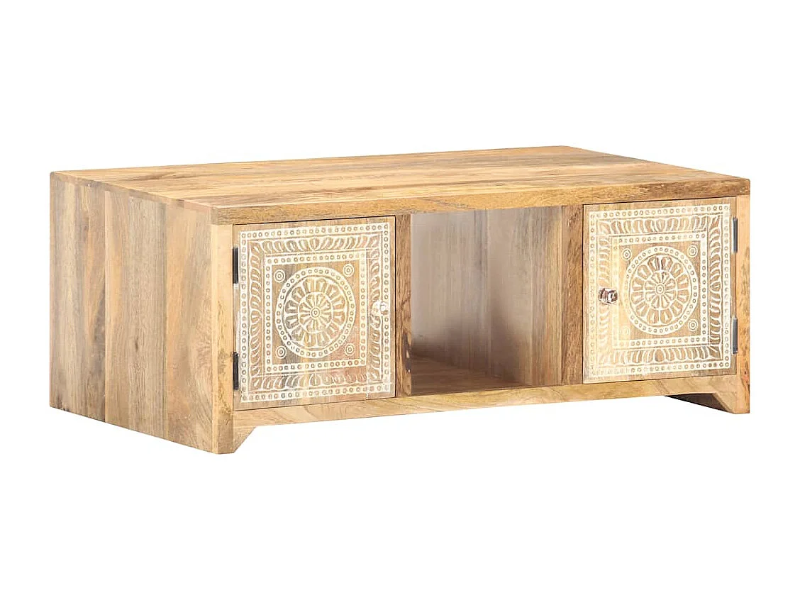 Table basse 90x50x35 cm Bois solide de manguier