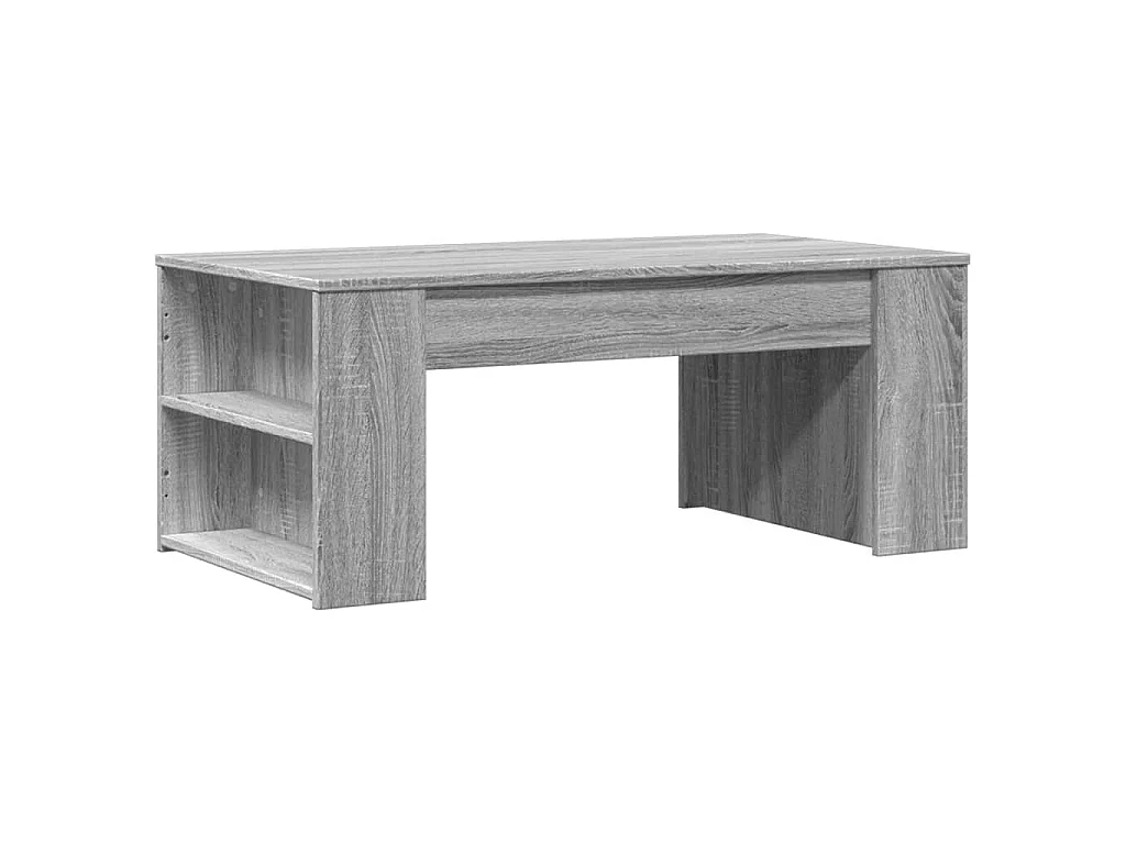 Salontafel 102x55x42 cm bewerkt hout grijs sonoma eikenkleurig