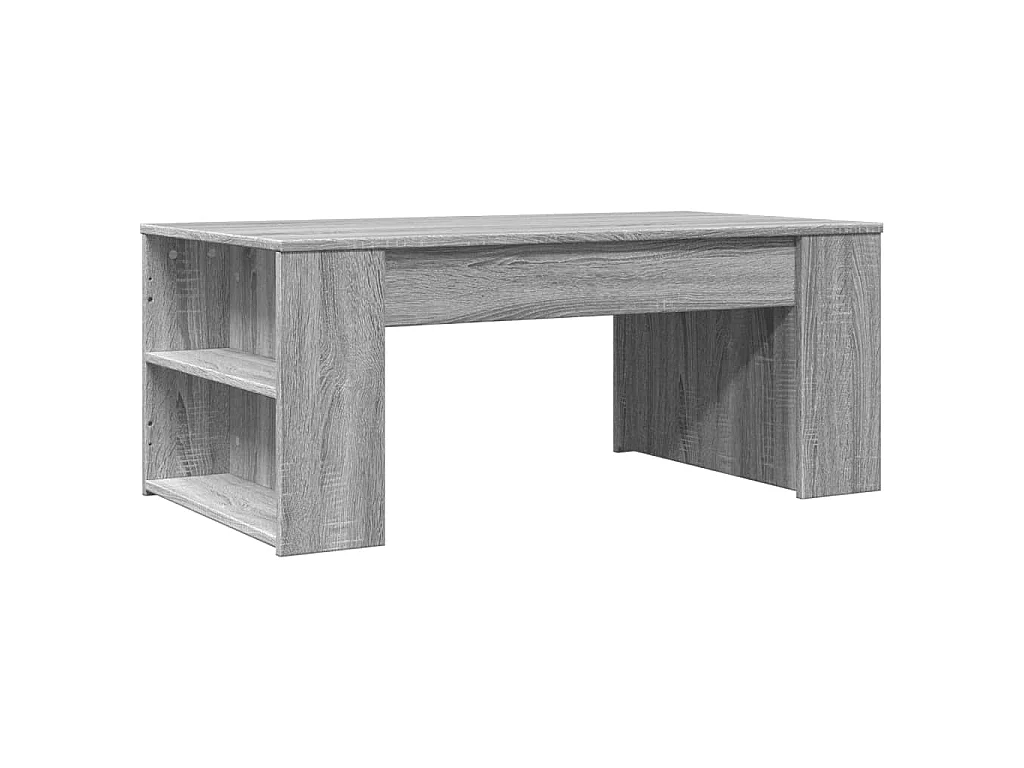 Salontafel 102x55x42 cm bewerkt hout grijs sonoma eikenkleurig